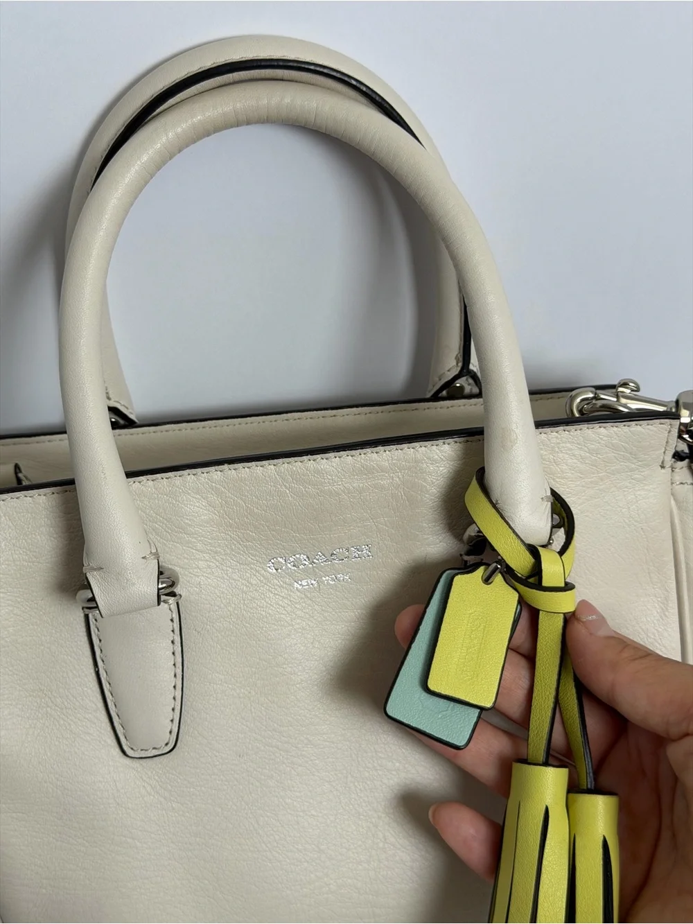 Coach Mini Tanner Leather Crossbody Satchel Bag